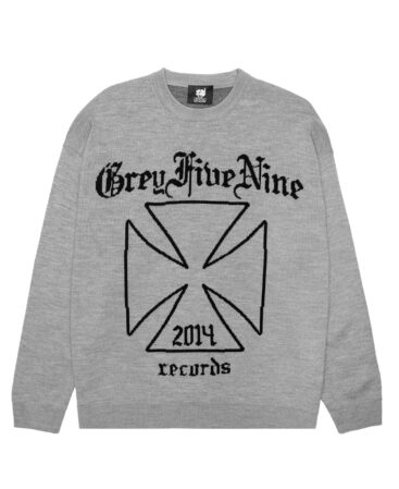 G59 2014 RECORDS KNITTED SWEATER GREY